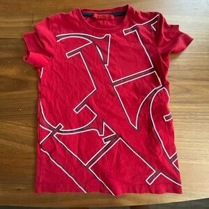 Carolina Herrera Red Kids Tee with Graphic Design